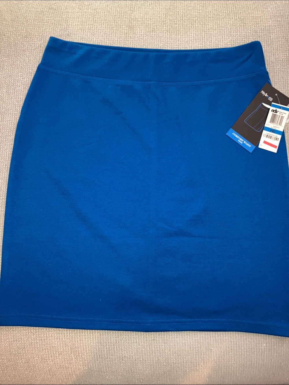 Style & Co. Royal Blue Stretch Knit Mini Skirt